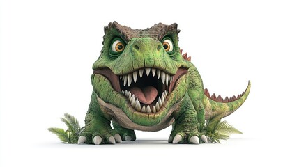 Obraz premium Cute cartoon Tyrannosaurus Rex