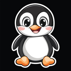 Cute cartoon penguin illustration