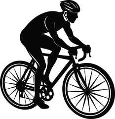 Obraz premium silhouette of a cyclist Men.