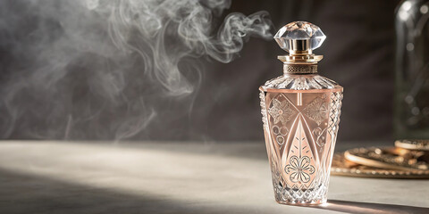 Beautiful Perfume Bottle with Smoke