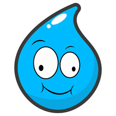 Cute Water Character Illustration