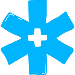 Obraz premium Hand Drawn Health Cross Symbol