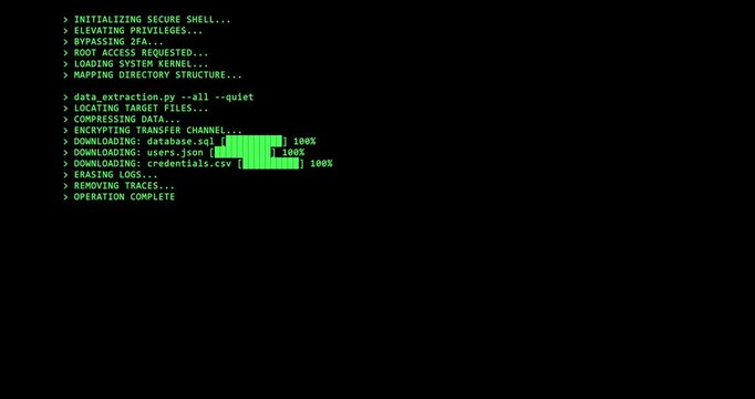 Software hack concept, Program source code, python code, coding screen