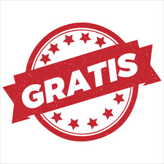 Gratis Stamp icon grunge distressed style