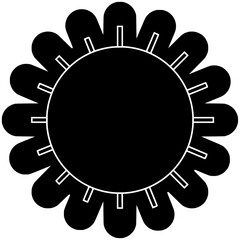 leaf illustration sunflower silhouette flower logo nature icon plant outline floral summer yellow blossom bright sun garden natural decoration shape for vector graphic background