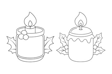 Christmas Candle Coloring Book for Kids and Adults – Festive Holiday Fun
