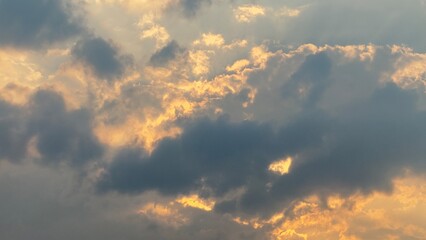 clouds and sun after raining in Thailand 