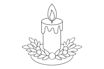 Christmas Candle Coloring Book for Kids and Adults – Festive Holiday Fun
