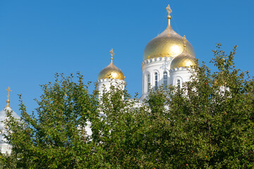 DIVEEVO, RUSSIA. Transfiguration Cathedral in the Trinity Seraphim-Diveevo monastery in the village...