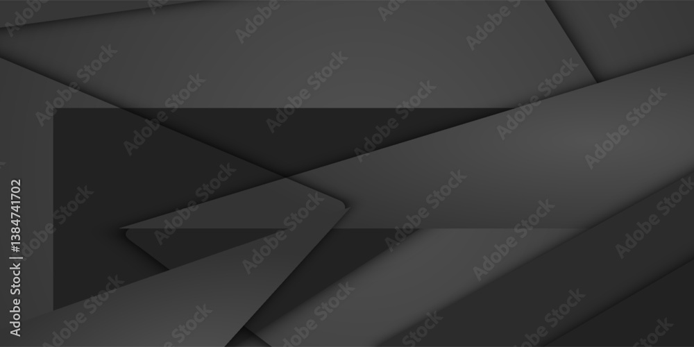 Fototapete black background overlap dimension grey vector illustration message board for text and message desig