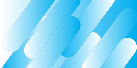 Abstract blue white gradient background with diagonal lines. Dynamic shapes composition.