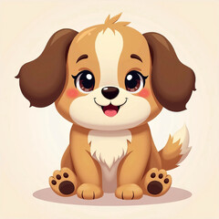 Pawsitively Adorable The Joyful Pup in a Sunny Meadow