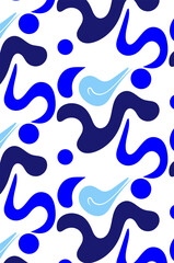 Abstract Blue and Black Fluid Pattern with Dots Vibrant Modern Design for Wallpaper, Textures, and Artistic Project.