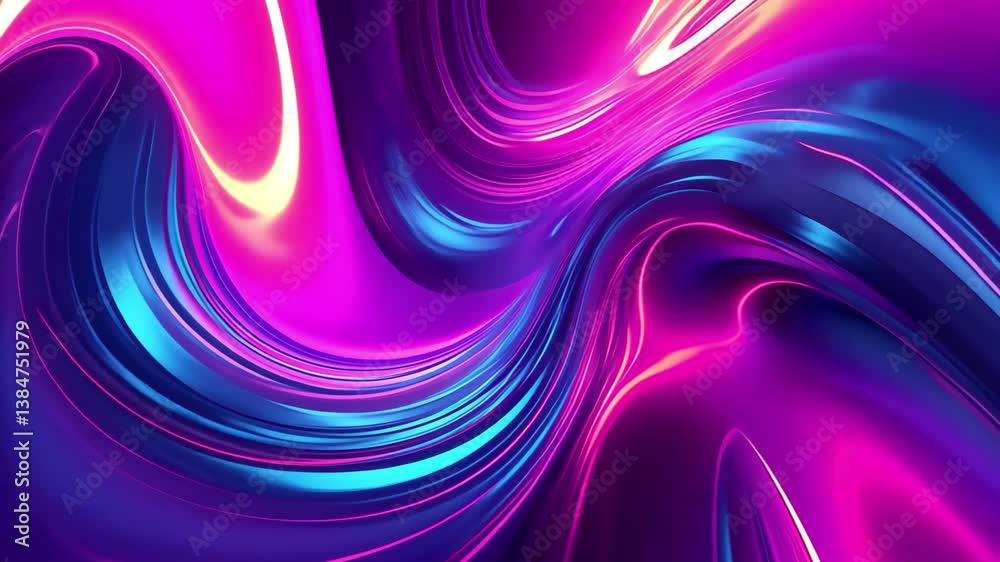 Poster vibrant fluid like structure with dynamic colors and captivating movement, abstract 3d rendering of 