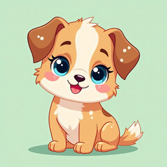 Pawsitively Adorable The Joyful Pup in a Sunny Meadow