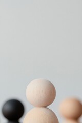 minimalistic image of multicultural daycare setting with blurred background featuring diverse individuals of different