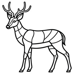 Deer Silhouette Vector Elegant Wildlife Graphics for Nature and Outdoor Designs