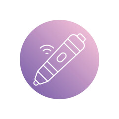 Digital Pen icon isolated on a white background. Vector illustration.