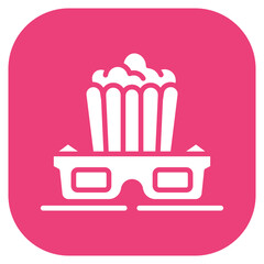 3D Movie Scene Vector Icon