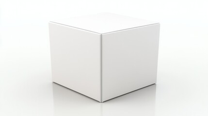 Fototapeta premium Blank white cube box (2)