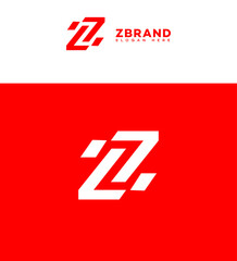 Modern Red Z Logo Design for Brand Identity
