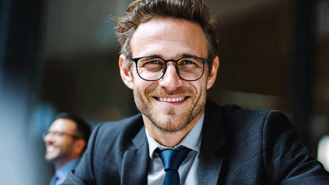 Professional and amiable CEO executive business worker.