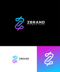 Fototapeta premium Modern Z Letter Logo Design, Gradient, Minimalist, Creative, Unique, Identity, Branding, Vector