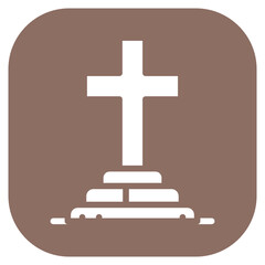 Stone Cross Vector Icon