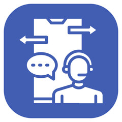 Banking Chat Support Vector Icon