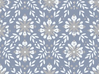 seamless pattern with flowers and leaves, floral pattern for textile design and digital papers, seamless background with leaves