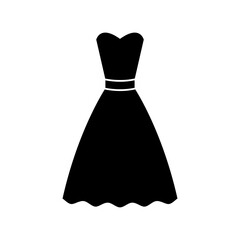 Dress icon vector. frock illustration sign. Fashion symbol or logo.