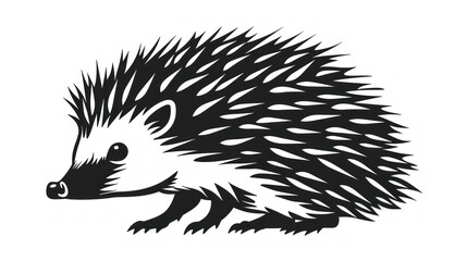 A black and white hedgehog icon in vector format. stock photo --ar 16:9 --style raw --v 6 Job ID: cf10d797-d5f5-49ca-aff3-8984ac0d549f