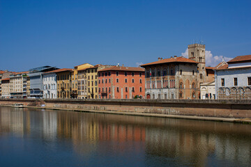 Fototapeta premium A view of Arno river in Pisa