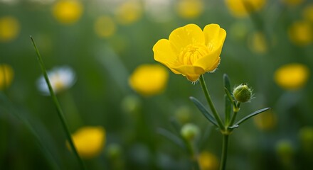 Obraz premium Golden Hour Bloom AI Generated