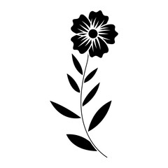 Spring flower icon vector. Flower illustration sign. Garden symbol. Greenhouse logo.