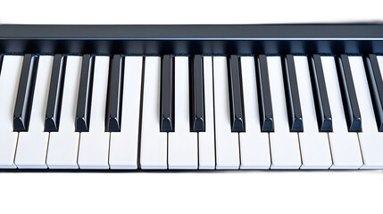 A keyboard piano isolated on a plain white background