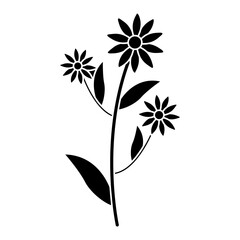 Spring flower icon vector. Flower illustration sign. Garden symbol. Greenhouse logo.