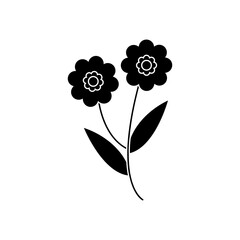 Spring flower icon vector. Flower illustration sign. Garden symbol. Greenhouse logo.