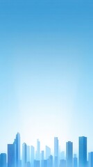 Fototapeta premium City skyline in blue hues