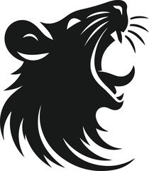 Rat silhouette animal black vector