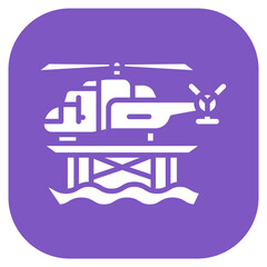 Offshore Platform Helicopter Icon