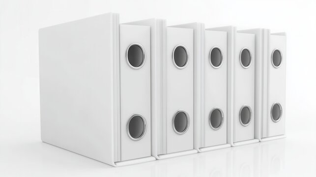 White file folders lined up