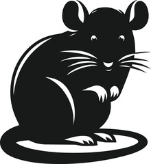 Rat silhouette animal black vector