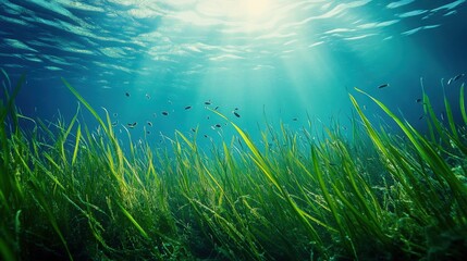 Underwater Background featuring a serene underwater meadow