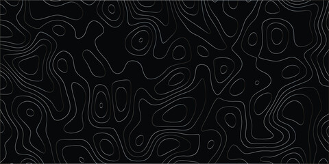 Modern contour line pattern inspired by elevation maps and organic flow

