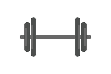 Simple barbell illustration for strength training and fitness themes. Suitable for sports, gym, and workout designs.