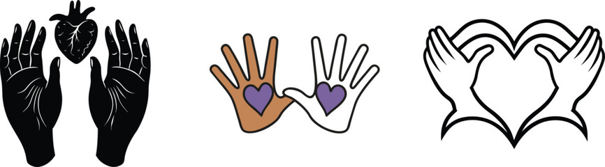 Hands Holding Hearts Love, Care, Compassion, Giving, Unity, Support, Charity, Kindness, Humanity, Me