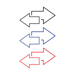 Fototapeta premium Arrows indicating exchange and direction