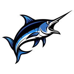 Naklejka premium vector illustration of a shark