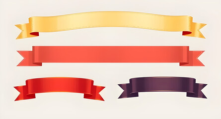 Fototapeta premium ribbon set